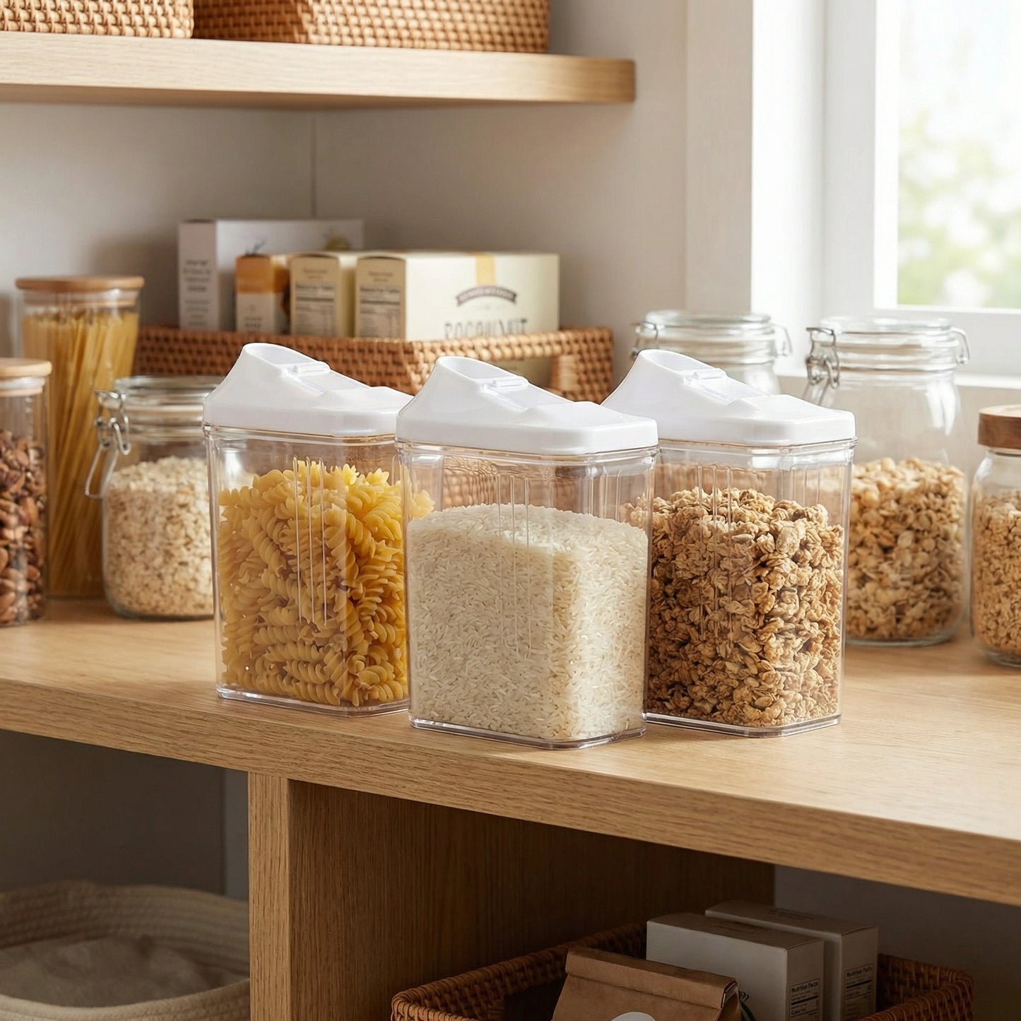 3pc Kitchen Storage Jar Set