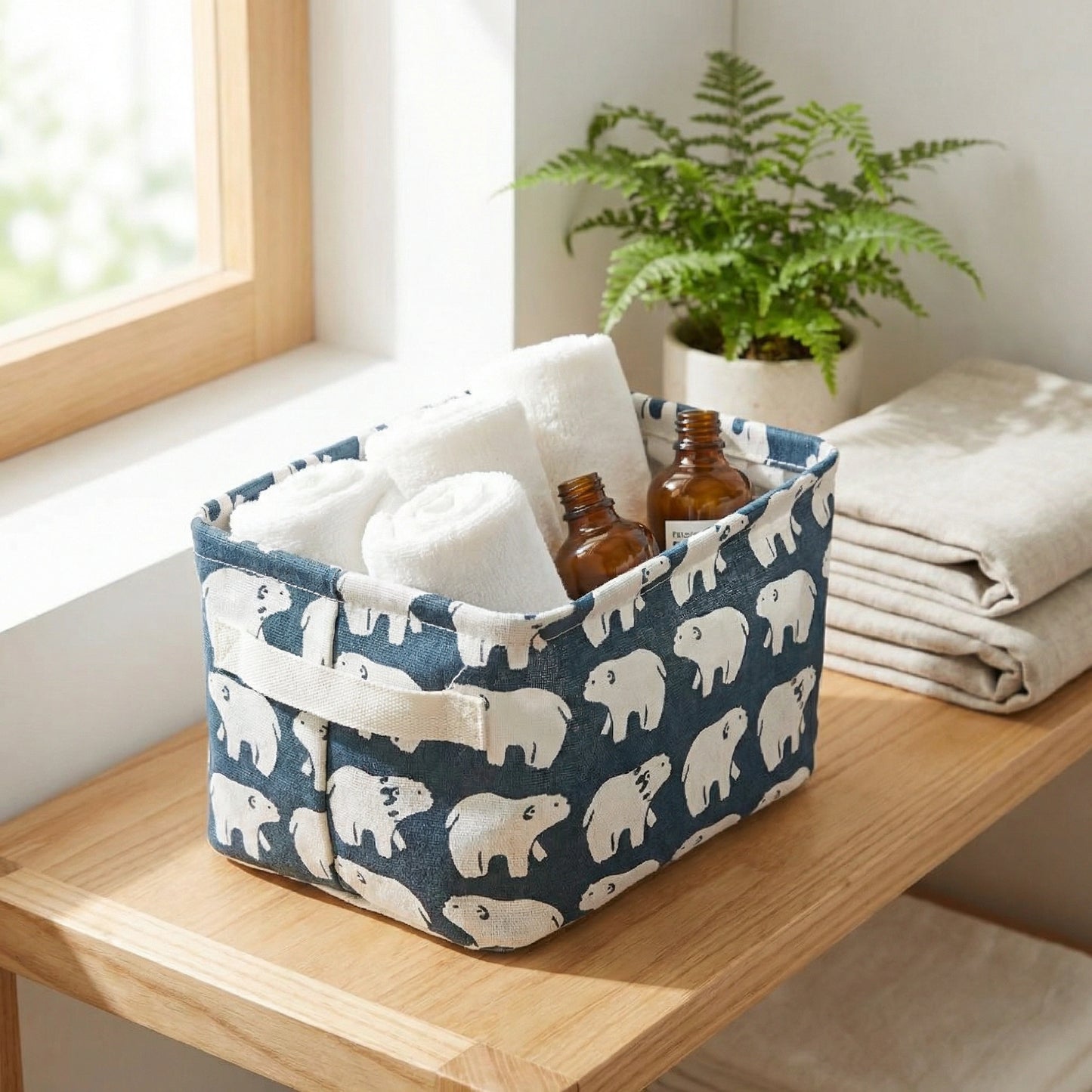 Fabric Desktop Storage Basket – Pack of 1