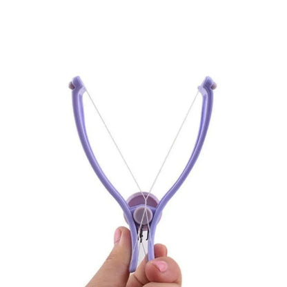 1419 slique painless eyebrow upper lips face and body hair removal threading manual tweezer machine shaver system kit