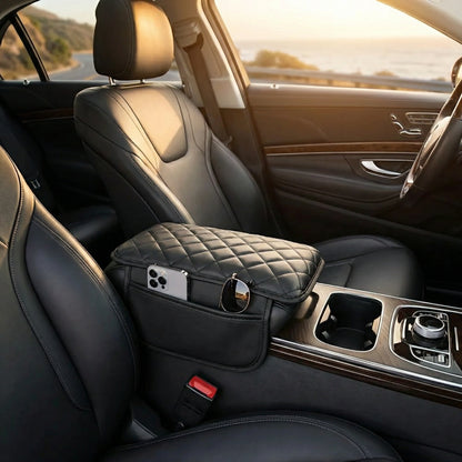 Leather Waterproof Armrest Seat Box Cover Pad Protector