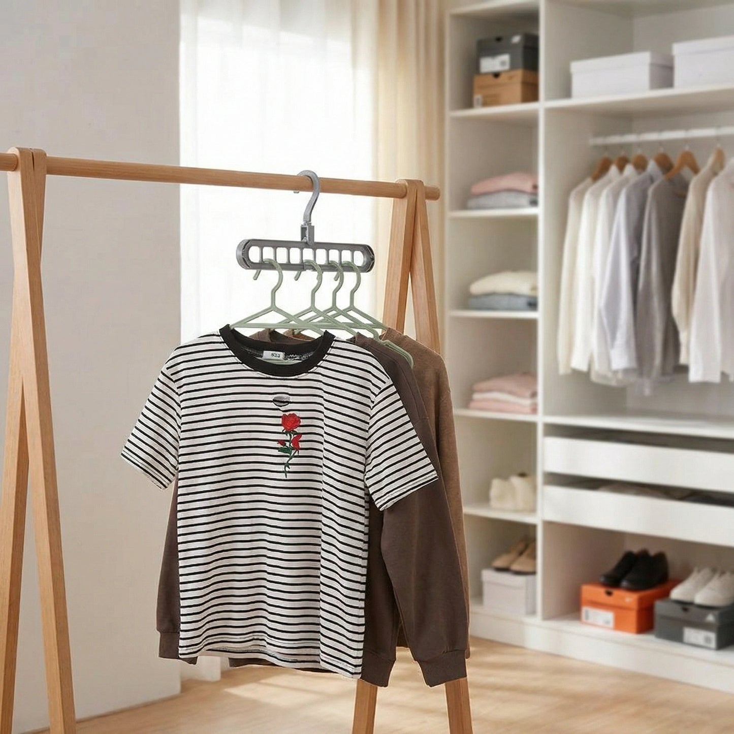 9-Hole Space-Saving Hanger Hook