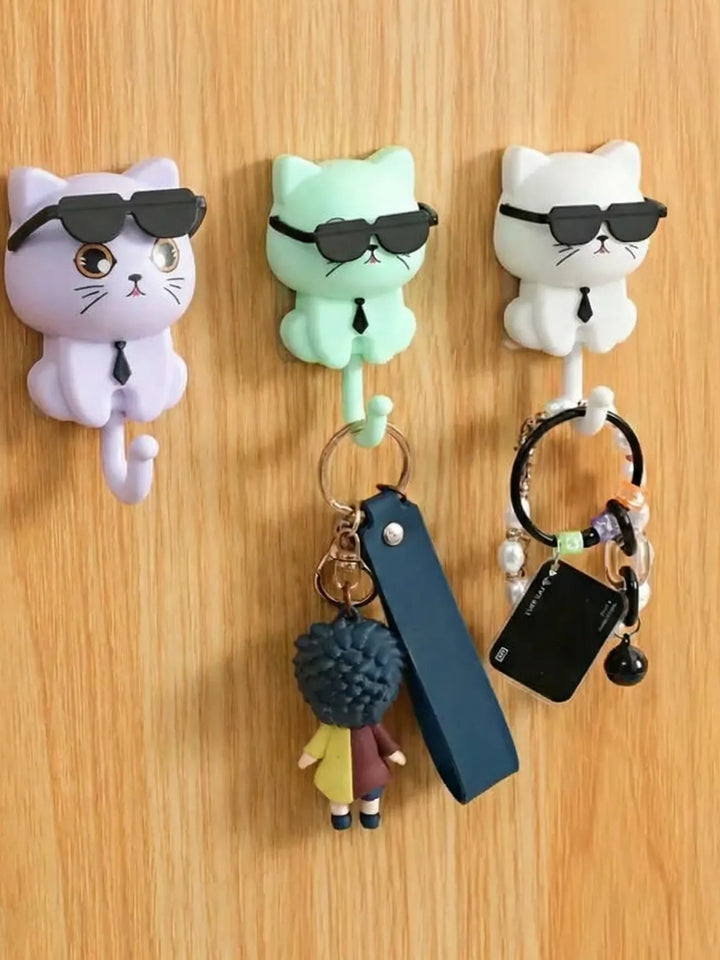 Adhesive Cat Key Holder