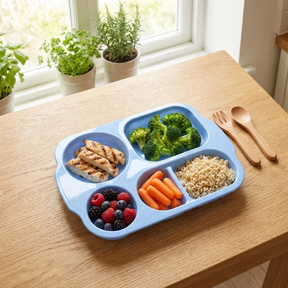 Unbreakable 5-Compartment Plates