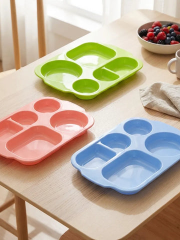 Unbreakable 5-Compartment Plates