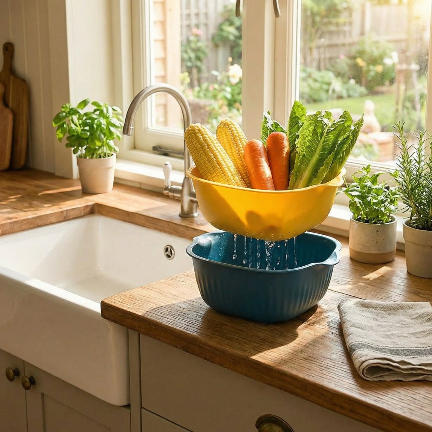 Multipurpose Kitchen Strainer Bowl