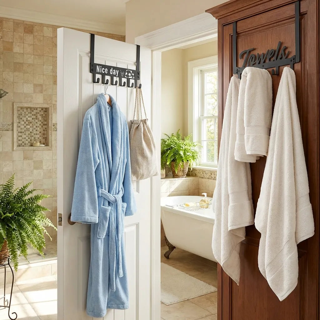 Space-Saving Over-Door Hook