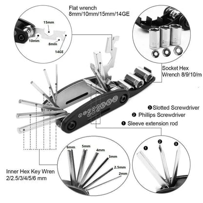15 in 1 multipurpose tool kit