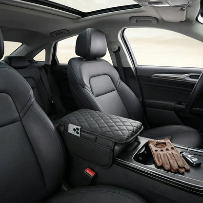 Leather Waterproof Armrest Seat Box Cover Pad Protector