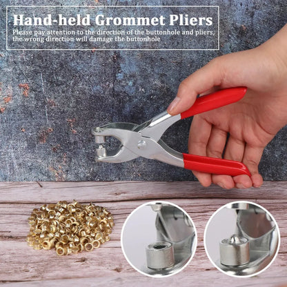 1593 grommet setting tool with 25 pcs gold eyelets grommets steel hole punch setter kit for leather canvas all fabrics