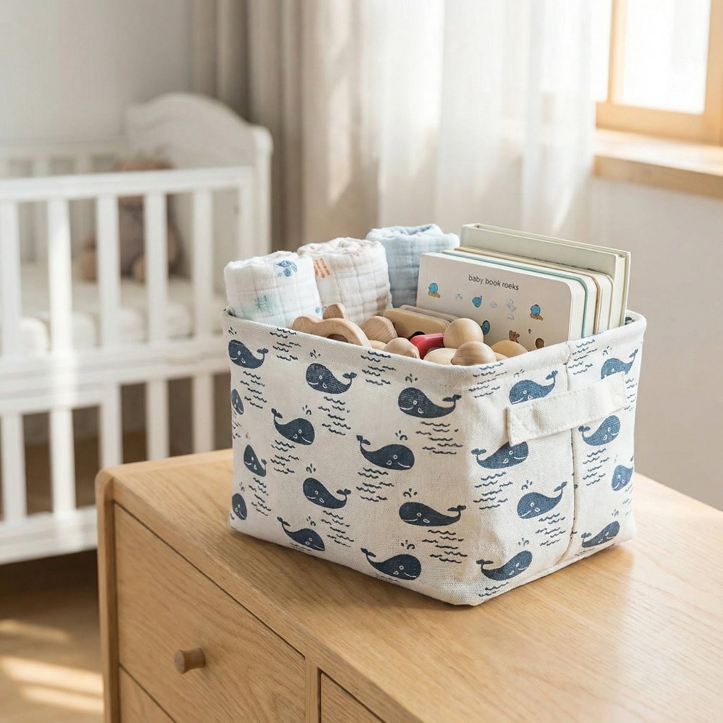 Fabric Desktop Storage Basket – Pack of 1