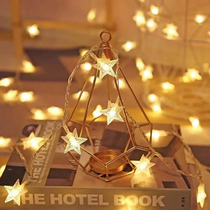 16 led star string lights – warm white