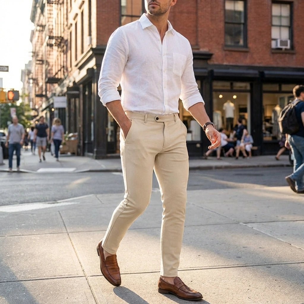 High Elasticity Men's Classic Pants (Pack of 3)