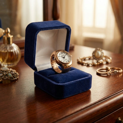 Women's Men's Ring Watch Analogue Quartz on Finger Watch Ring