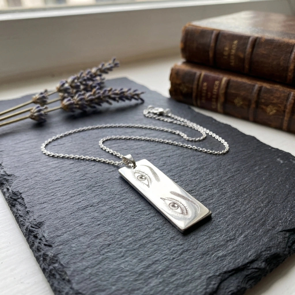 Custom Engraved Eye Necklace
