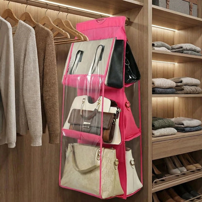 6-Pocket Hanging Purse Organizer