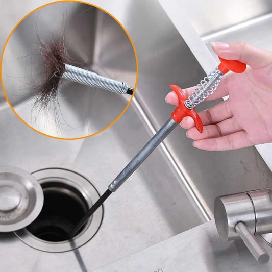 1634 metal wire brush sink cleaning hook sewer dredging device - kitchen tool