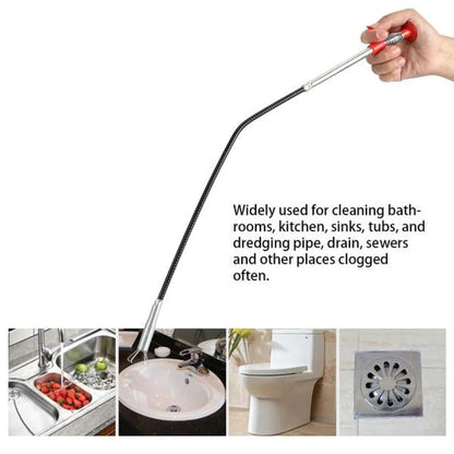 1634 metal wire brush sink cleaning hook sewer dredging device - kitchen tool