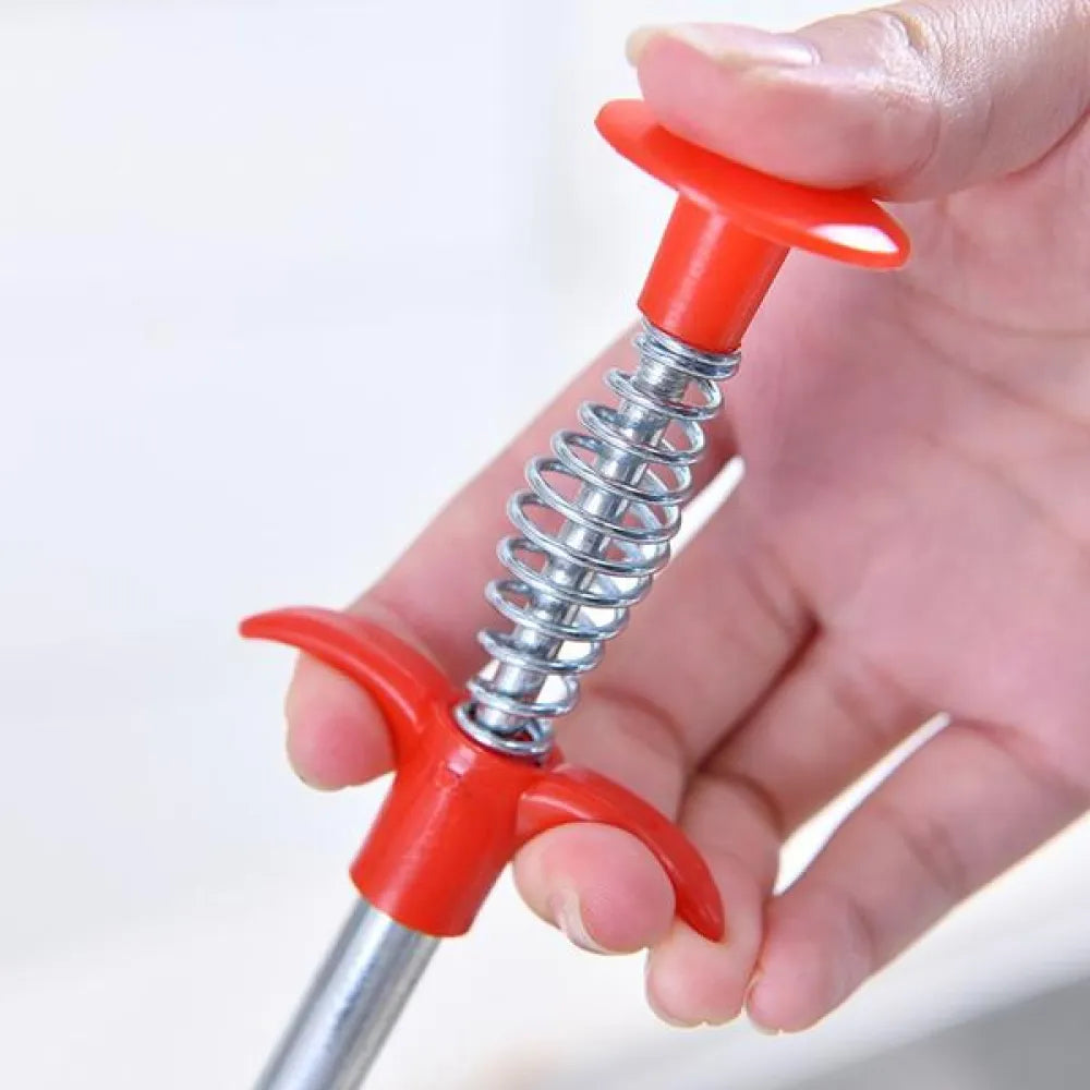 1634 metal wire brush sink cleaning hook sewer dredging device - kitchen tool