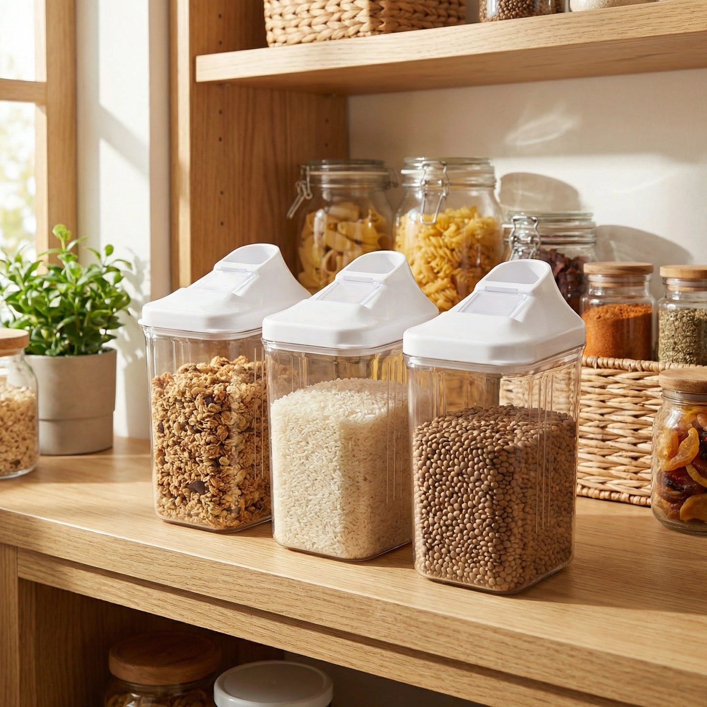 3pc Kitchen Storage Jar Set
