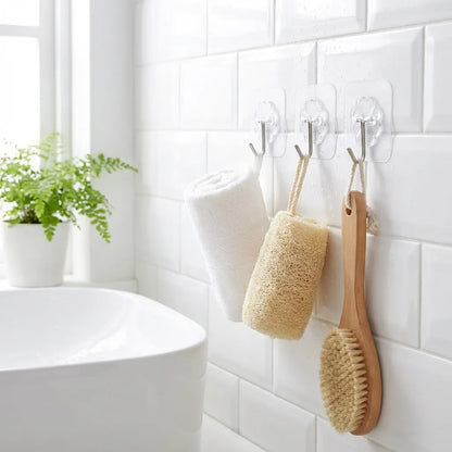 Transparent Adhesive Hooks – Pack of 12