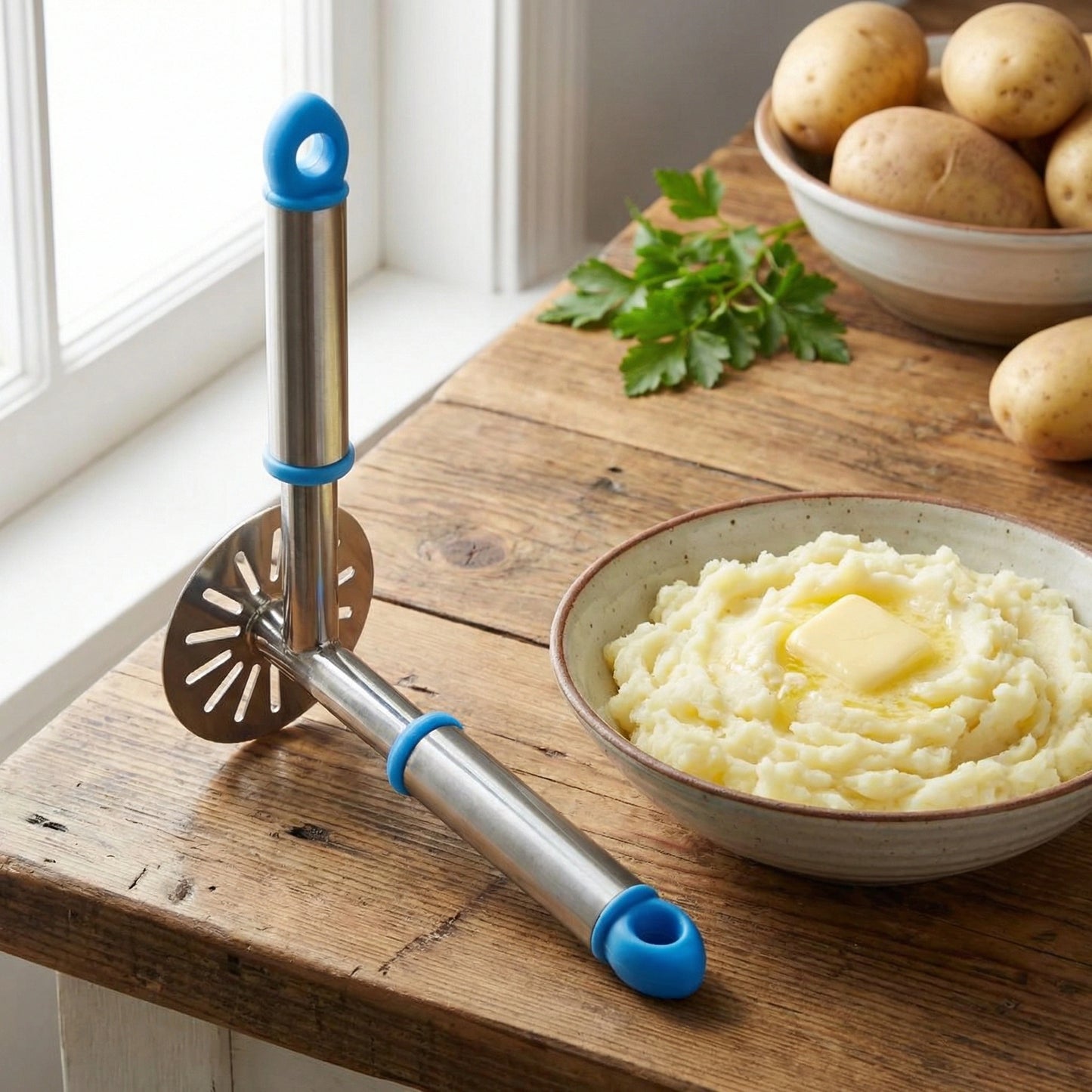 0586a Stainless Steel Potato Masher Paubhaji Masher