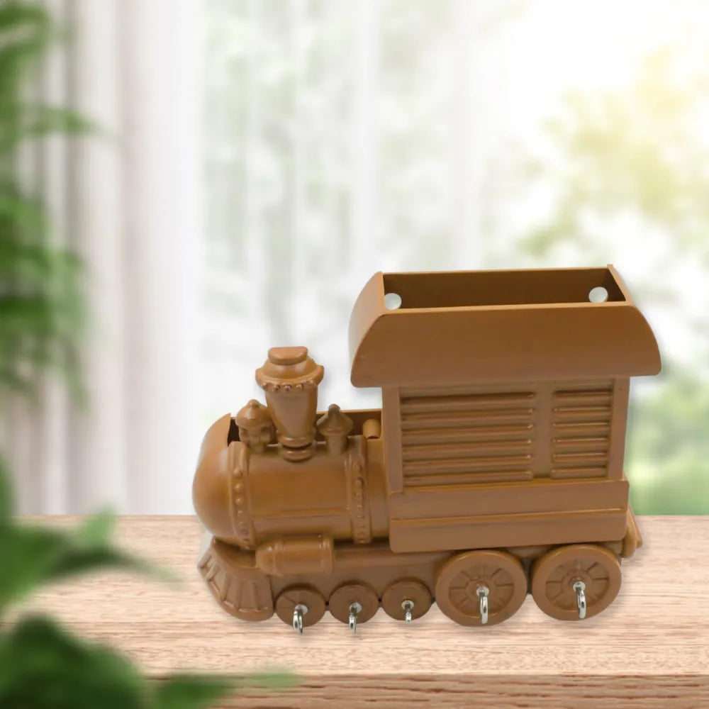 1653 plastic train engine design key holder mount decorative keys organizer stand for home office antique (1 pc)