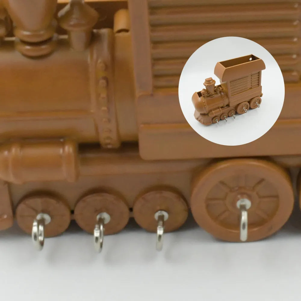 1653 plastic train engine design key holder mount decorative keys organizer stand for home office antique (1 pc)