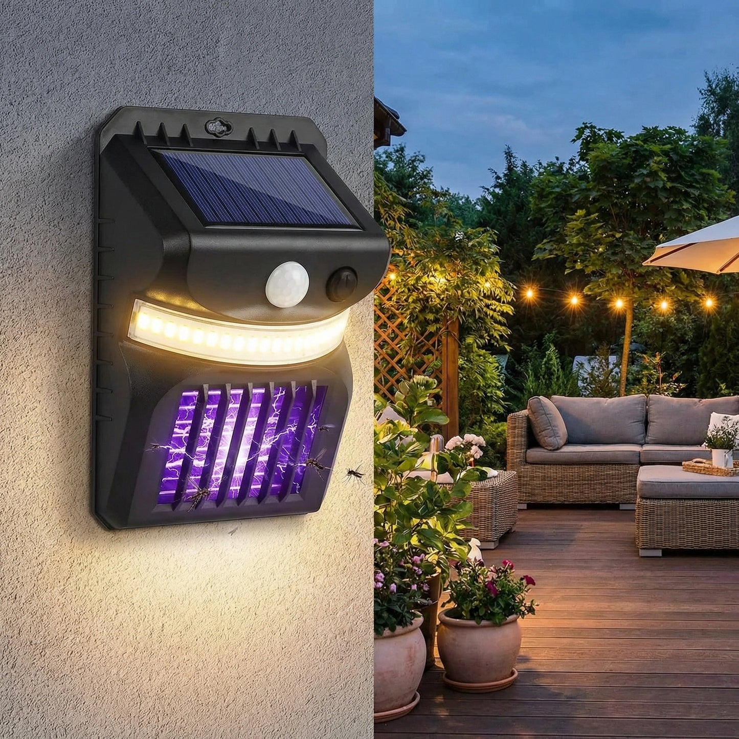 Solar Bug Zapper Light