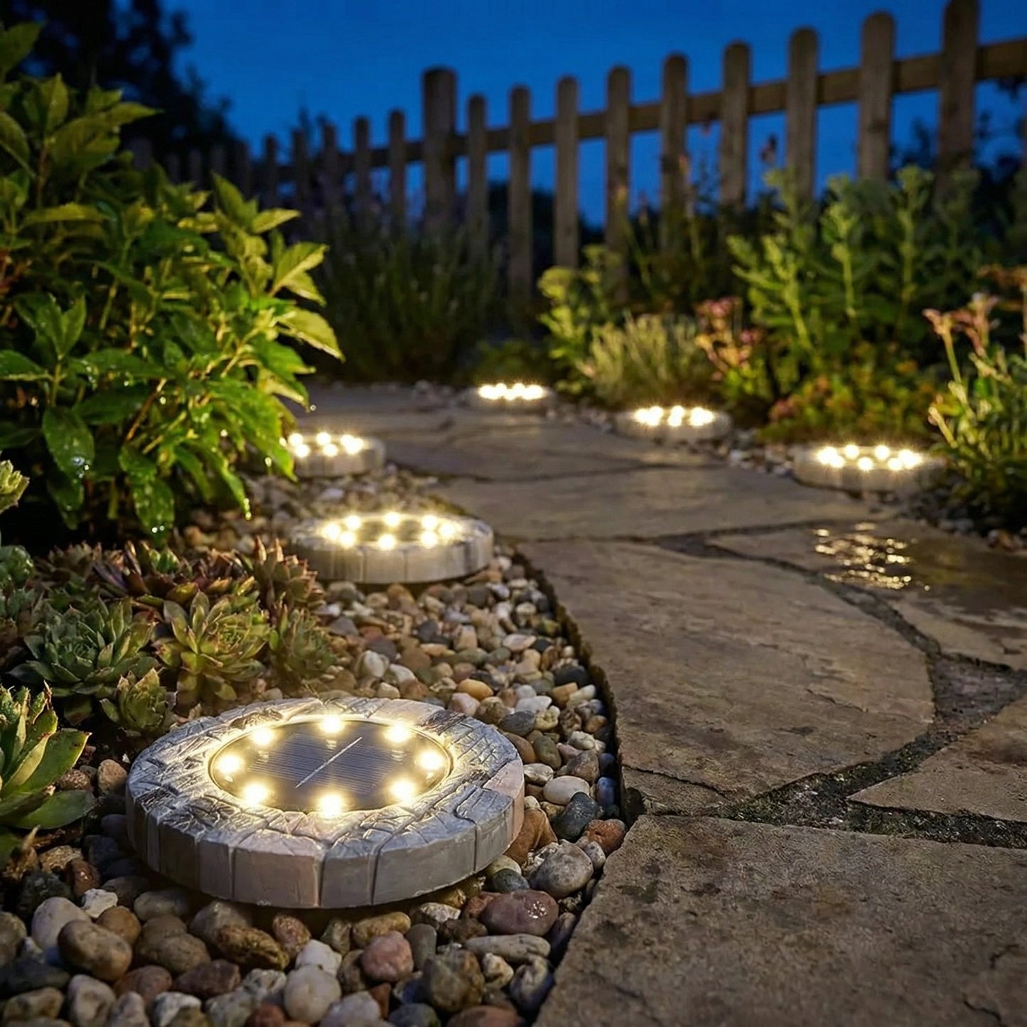 Solar Stone Pathway Lights