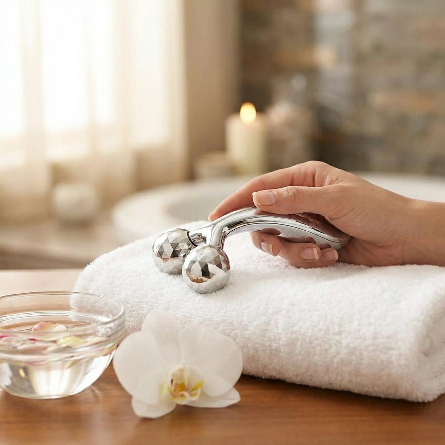 Solar-Powered Skin Tightening Massager