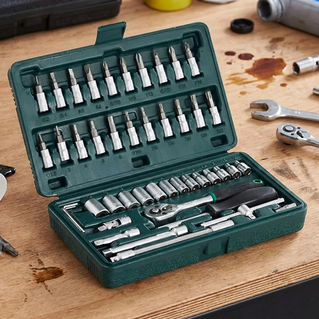 46-Piece 1/4" Socket Set