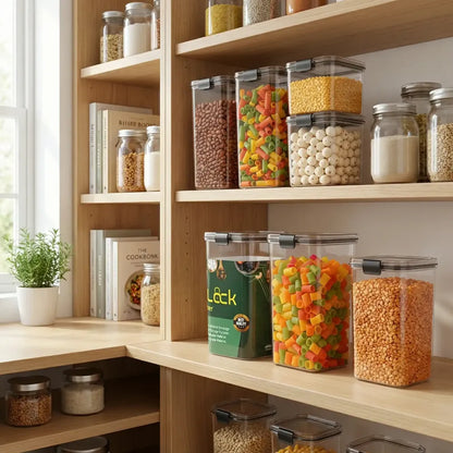 1700 ml airtight lock plastic storage container (1 pc) - home & kitchen