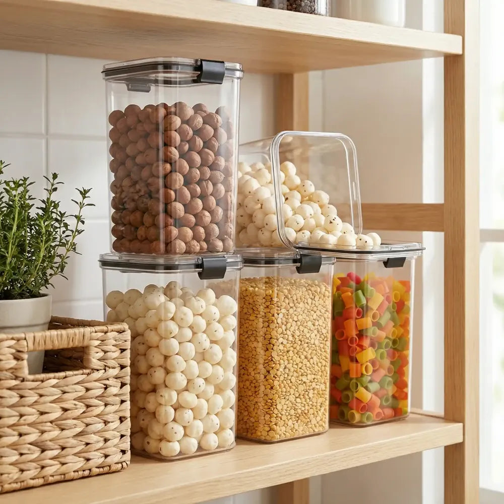 1700 ml airtight lock plastic storage container (1 pc) - home & kitchen