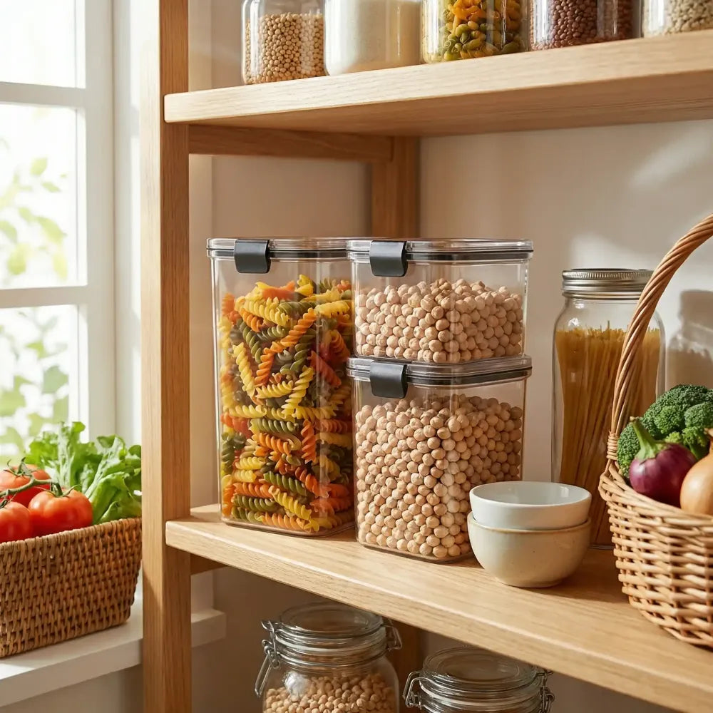 1700 ml airtight lock plastic storage container (1 pc) - home & kitchen