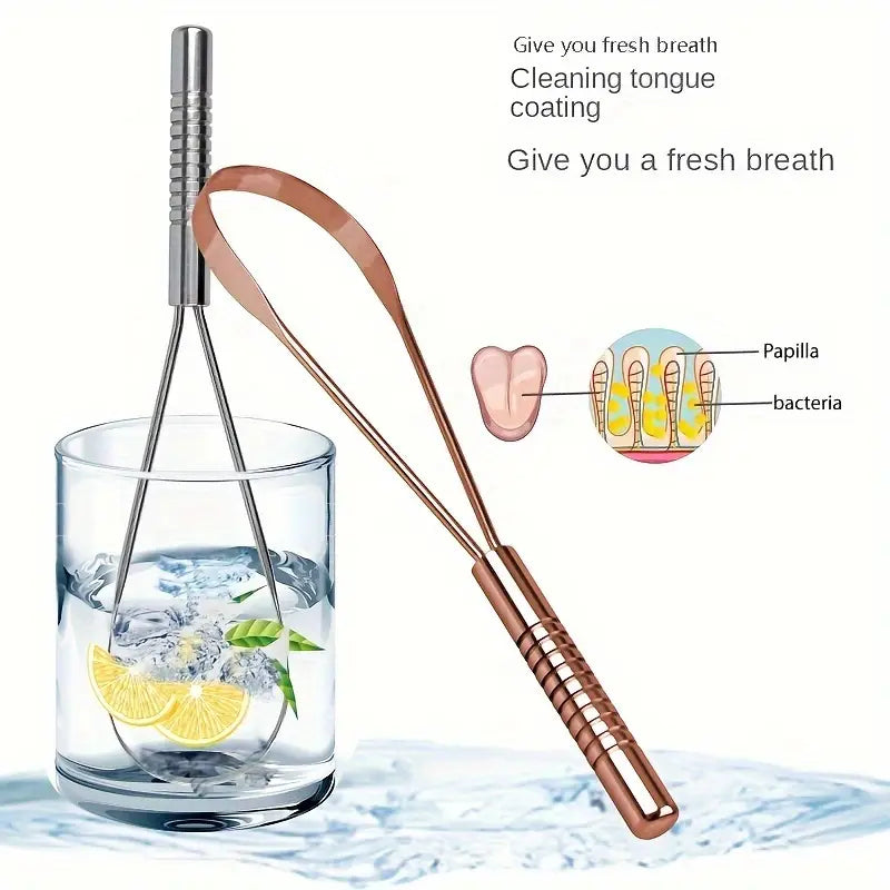 Stainless steel tongue cleaner