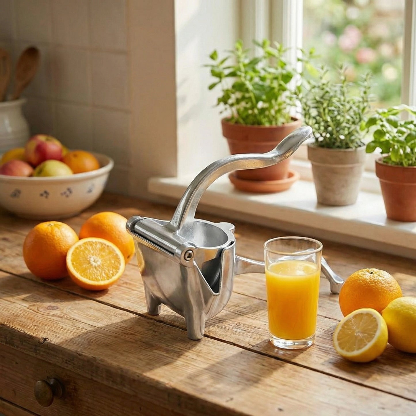 Heavy-Duty Manual Fruit Juicer