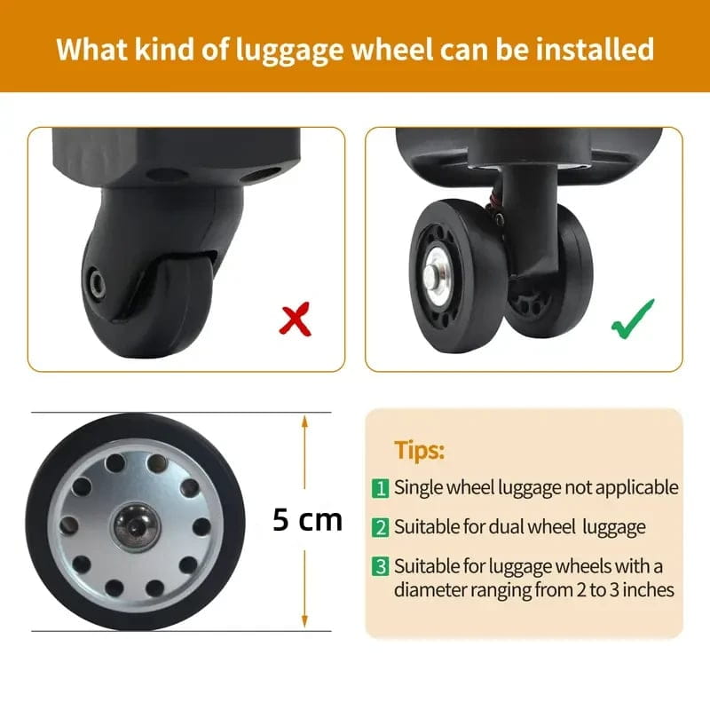 Luggage wheel protection cover (pack of 4)