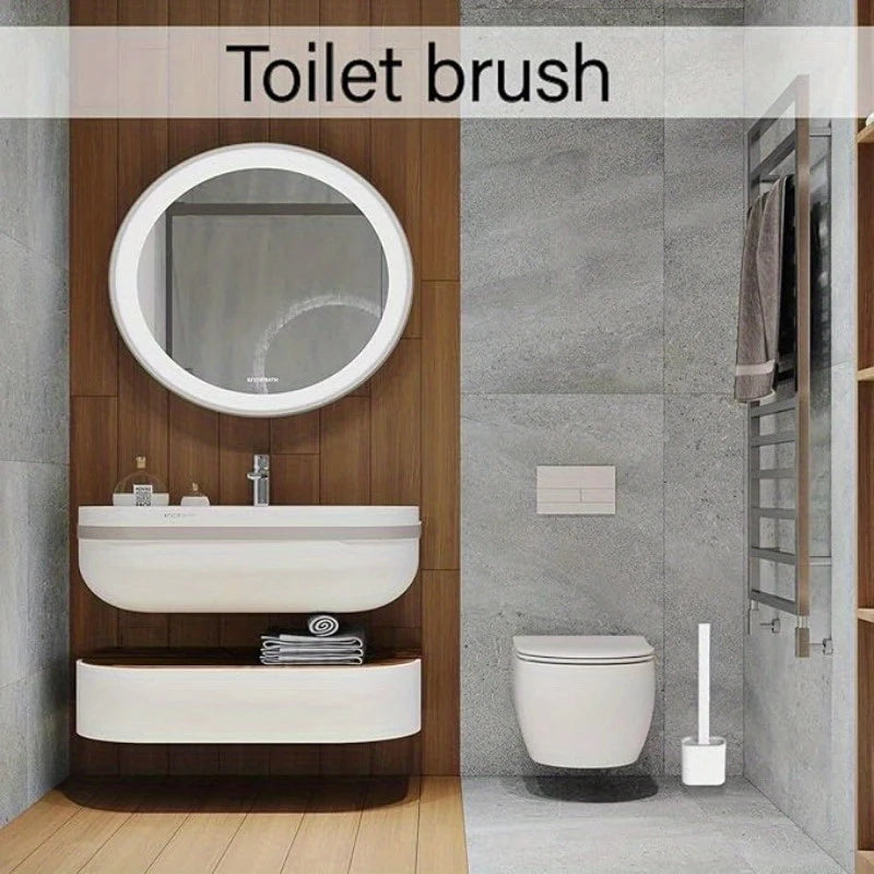 Sleek hygienic toilet brush
