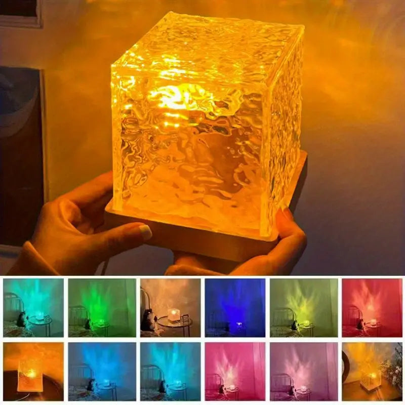 Water ripple aura night lamp