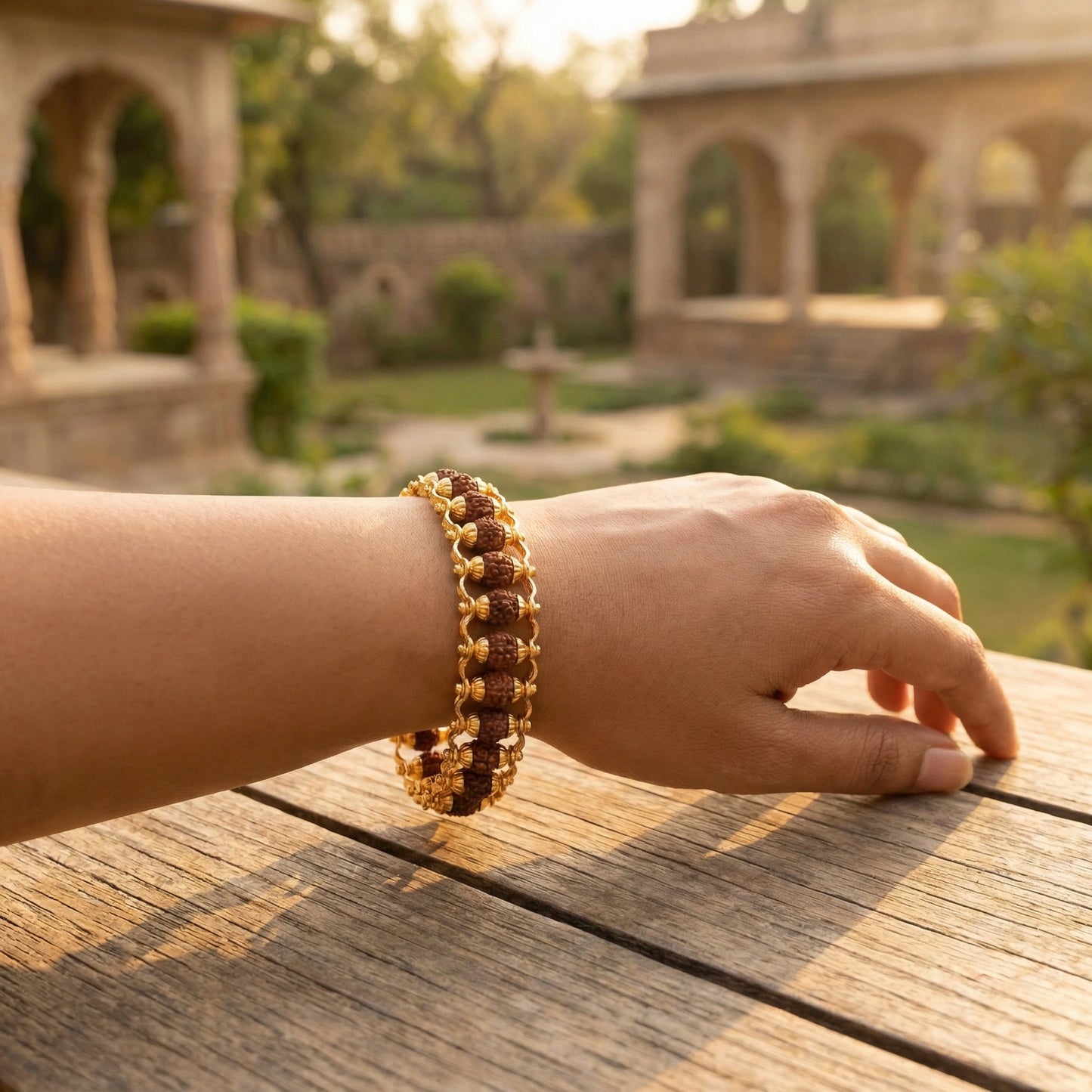 Sacred Rudraksha Bracelet Rakhi