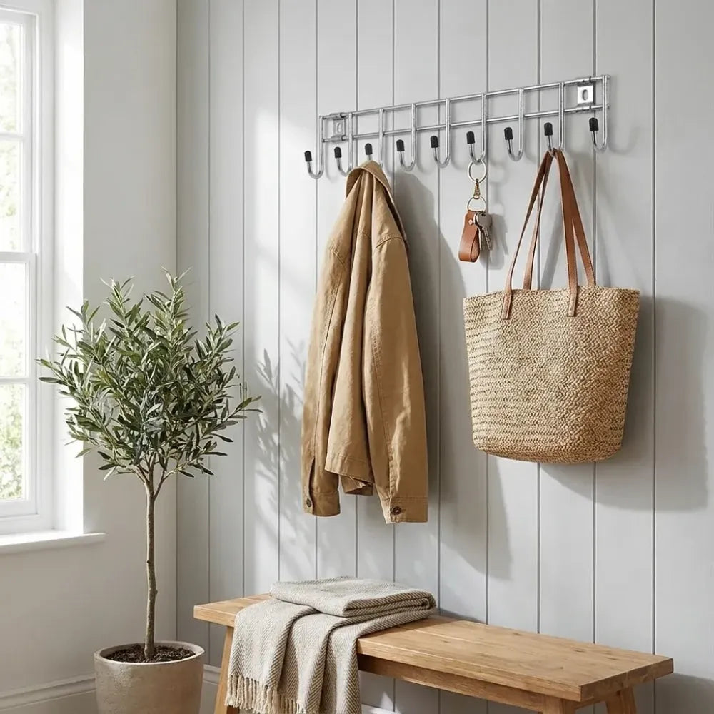 1737 multipurpose stainless steel hanger strip hooks (8 pin) - home improvement