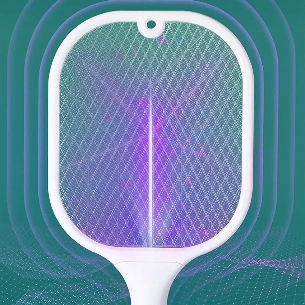 Rechargeable Mosquito Killer Racket  Electric Fly Swatter with UV Light & USB Charging Automatic Bug Zapper for Mosquitoes and Insects