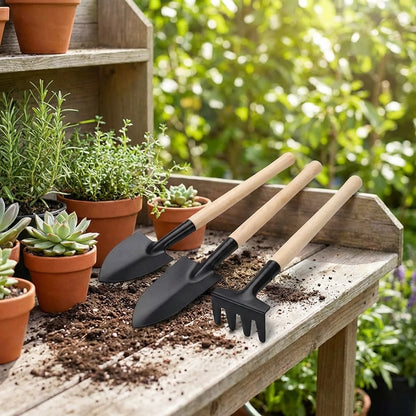 1598 Kids Garden Tools Set Of 3 Pieces (Trowel Shovel Rake)