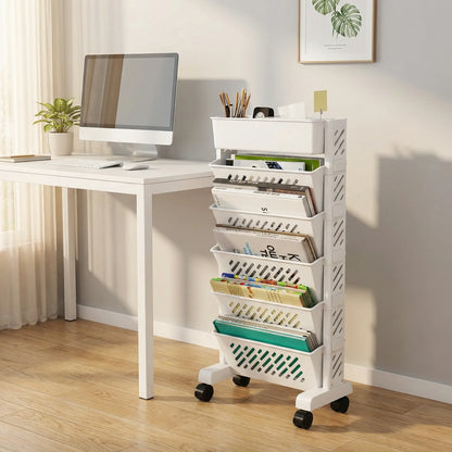 Rotating 5-Tier Book Rack
