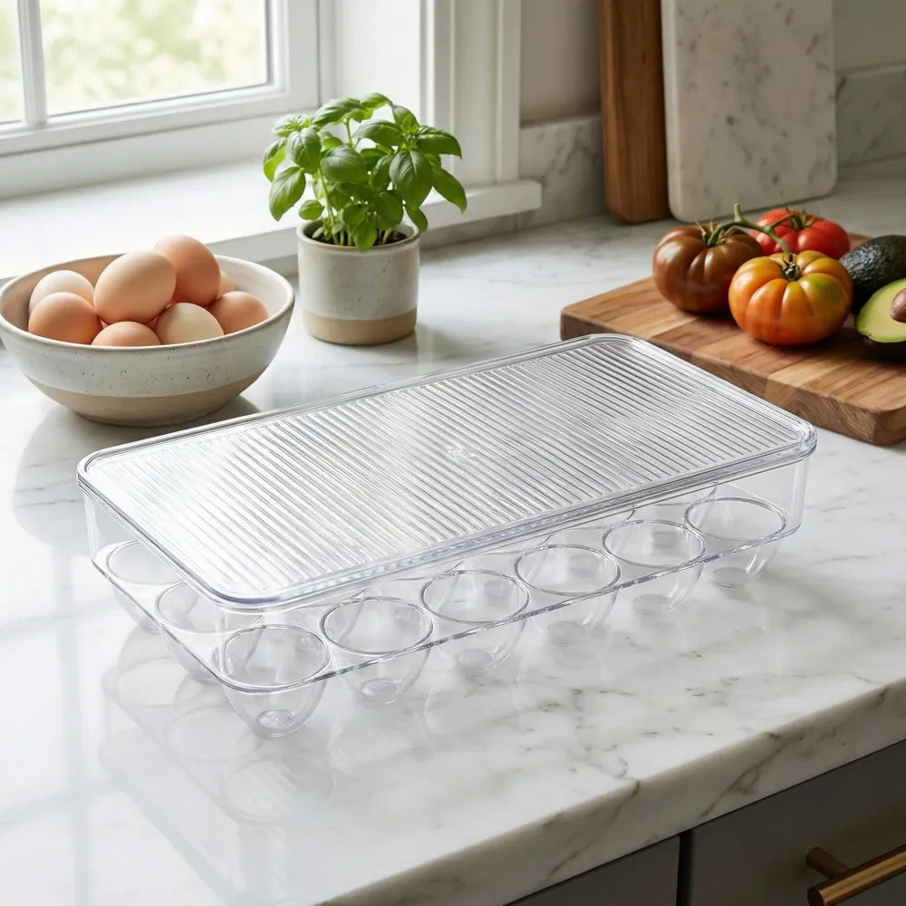 18-slot egg storage tray - home & kitchen