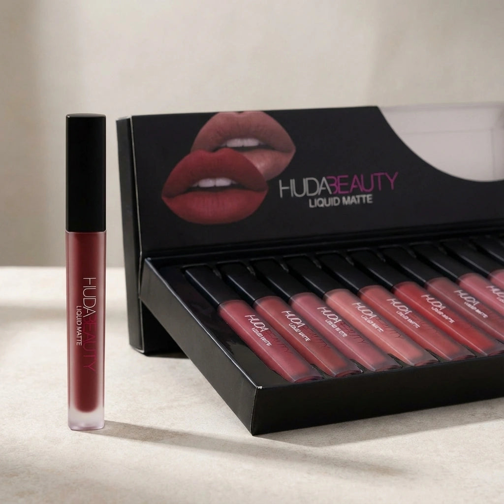 Huda Beauty Matte Lipstick – Pack of 12