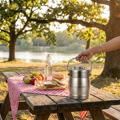 Insulated Leak-Proof Stainless Steel Lunch Box (2.2L)