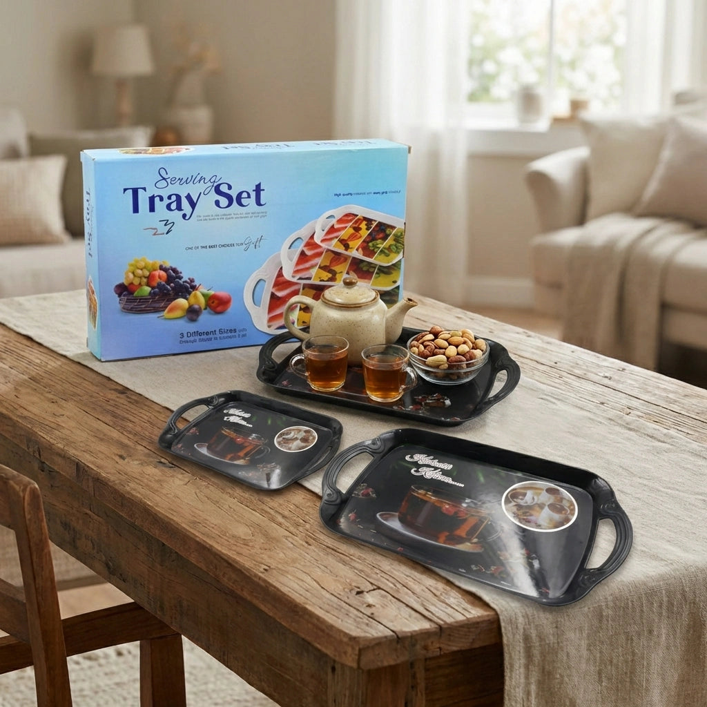Elegant Melamine Serving Trays