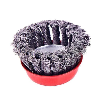 195 wire wheel cup brush (black) - power & hand tools