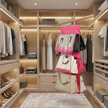 6-Pocket Hanging Purse Organizer